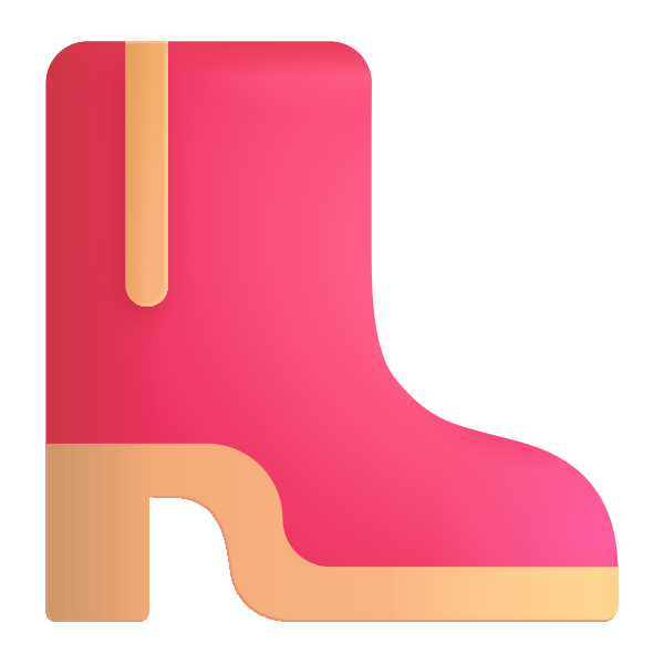 Womans Boot Color Vector