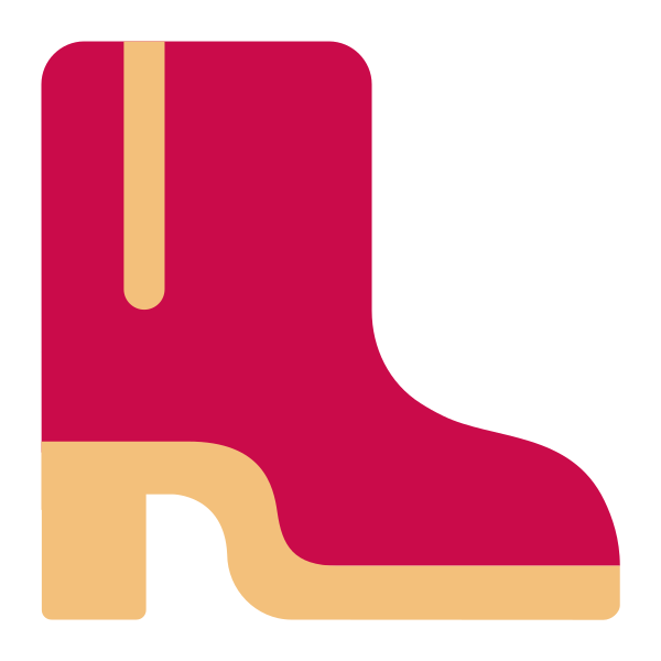 Womans Boot Flat Vector