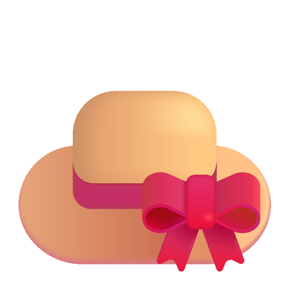 Womans Hat Color Vector