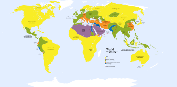 World In 2000 BC Vector