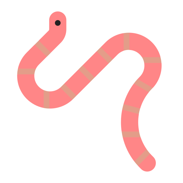 Worm Flat Vector