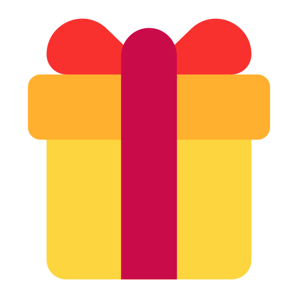 Wrapped Gift Flat Vector