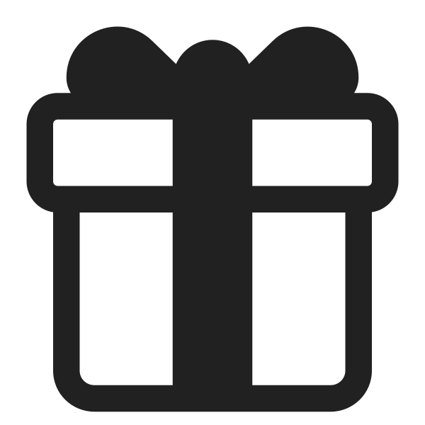 Wrapped Gift High Contrast Vector