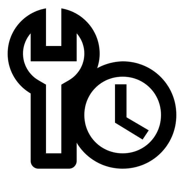 Wrench Clock Outline
