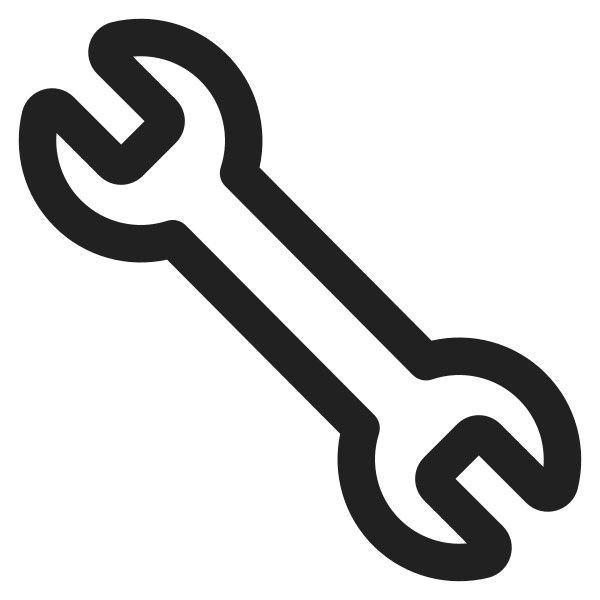 Wrench High Contrast Vector
