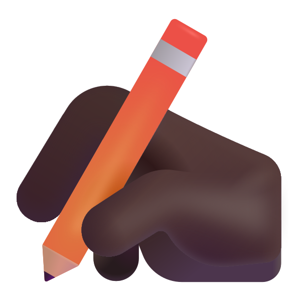 Writing Hand Color Dark Vector
