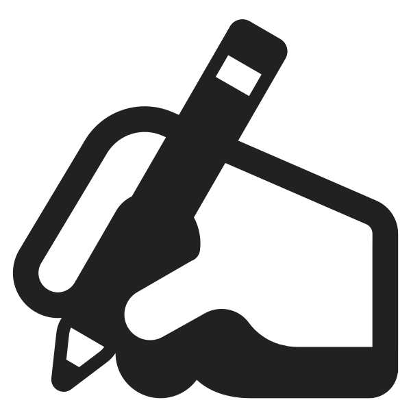 Writing Hand High Contrast Default