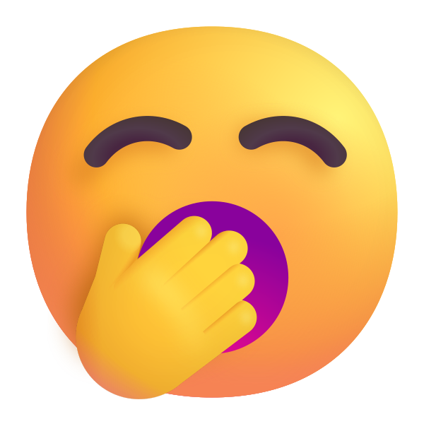 Yawning Face Color Vector