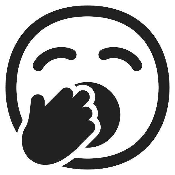 Yawning Face High Contrast