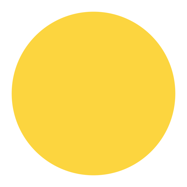 Yellow Circle Flat Vector