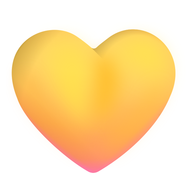 Yellow Heart Color Vector