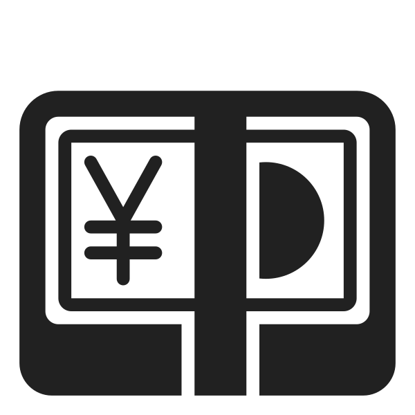 Yen Banknote High Contrast Vector