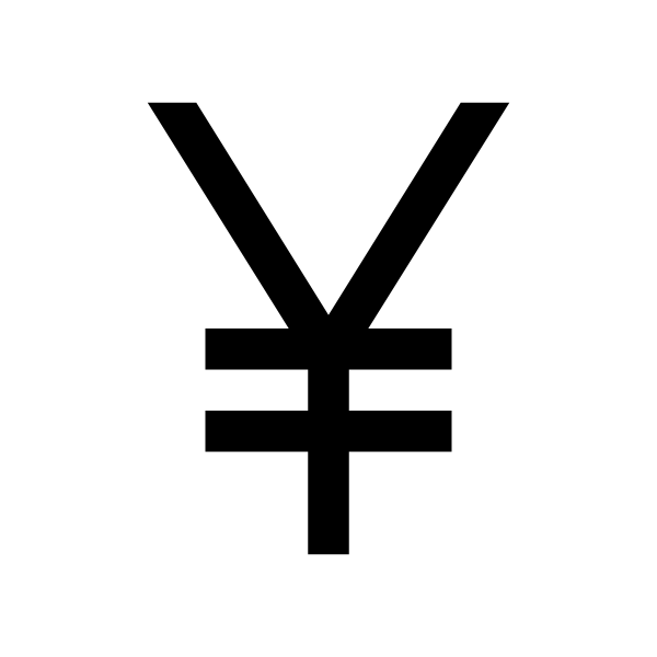 Yen Sign Solid Vector