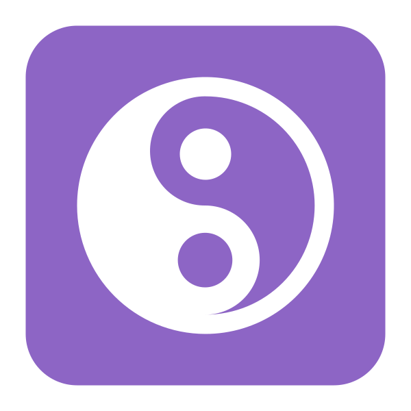 Yin Yang Flat Vector