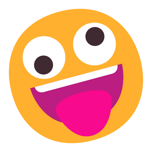 Zany Face Flat Vector