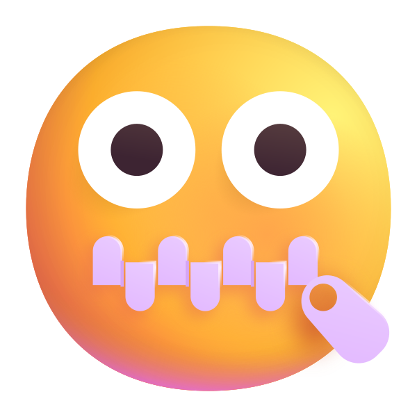 Zipper Mouth Face Color Vector