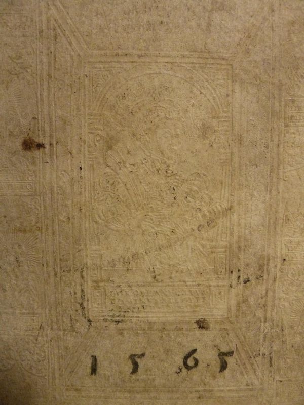 16th-century German binding: detail of central panel of left board
