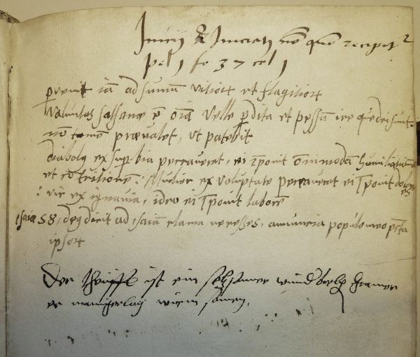 2 ms. inscriptions in Latin at top (in 2 different hands?) and 1 in German in another hand at bottom