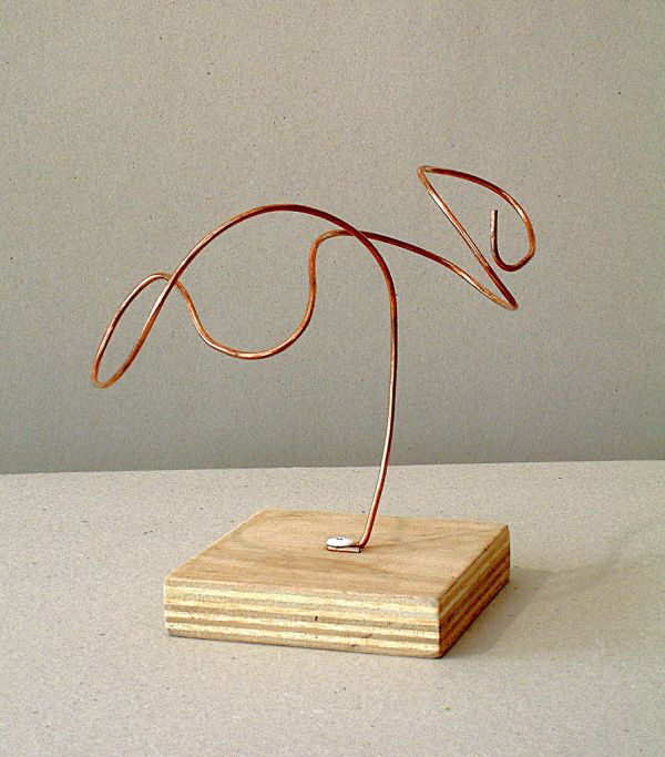 2005 - 'A lyrical Tree-like', abstract organic wire sculpture, a spatial sketch; free image in public domain / Commons, CCO – painter-artist, Fons Heijnsbroek