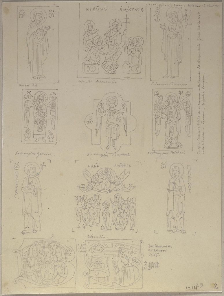 Abbildungen vom Deckel eines Evangeliars