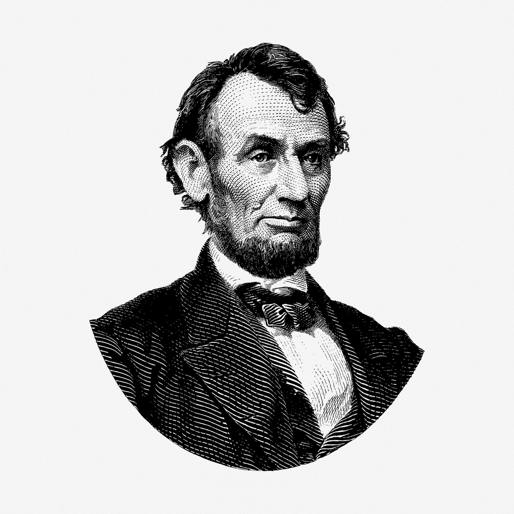 Abraham Lincoln hand drawn illustration
