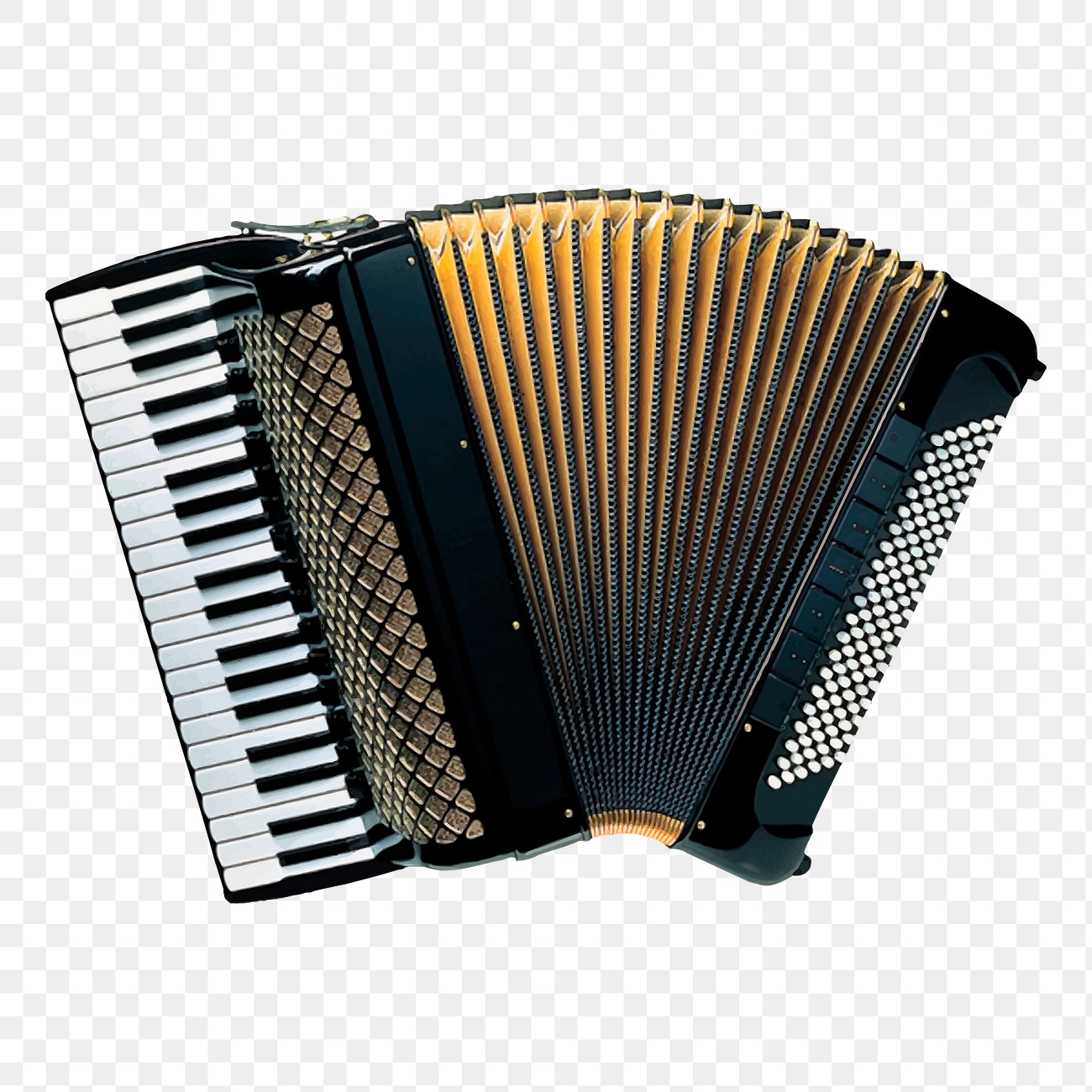 Accordion png sticker, musical instrument