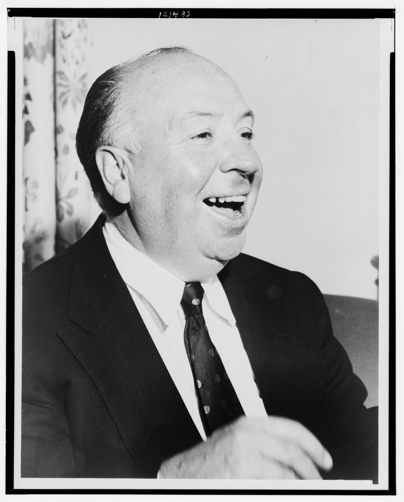 Alfred Hitchcock, head-and-shoulders portrait, facing