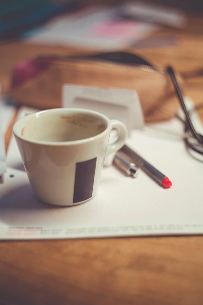An empty coffee cup
