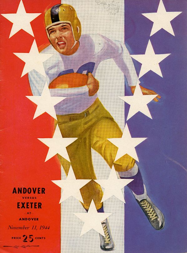 Andover Exeter Football Program, 1944