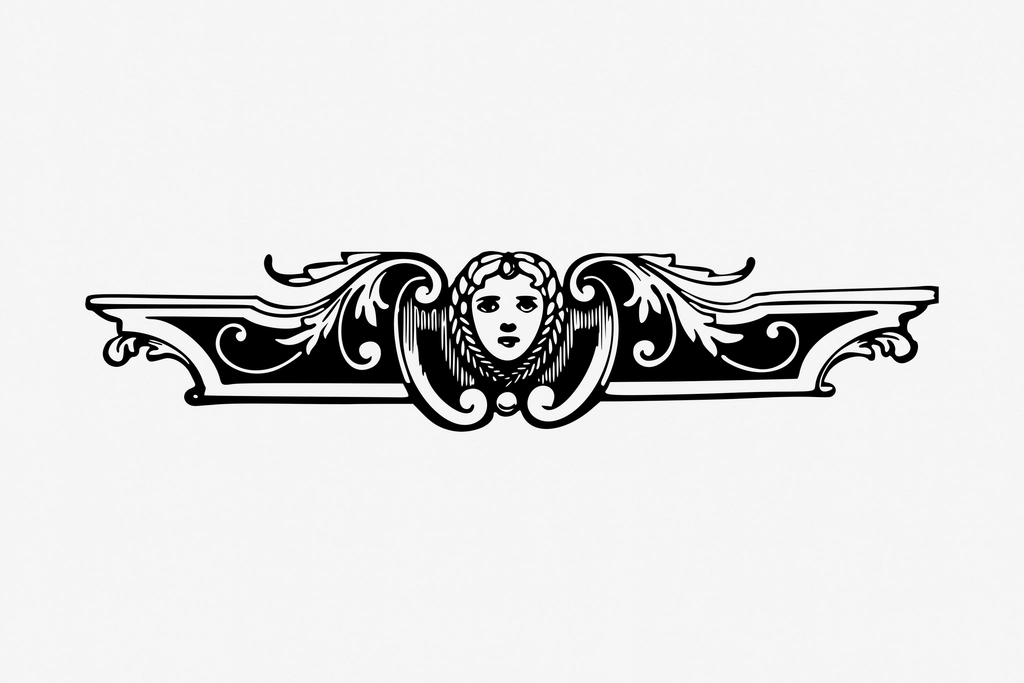 Angel decorative divider hand drawn