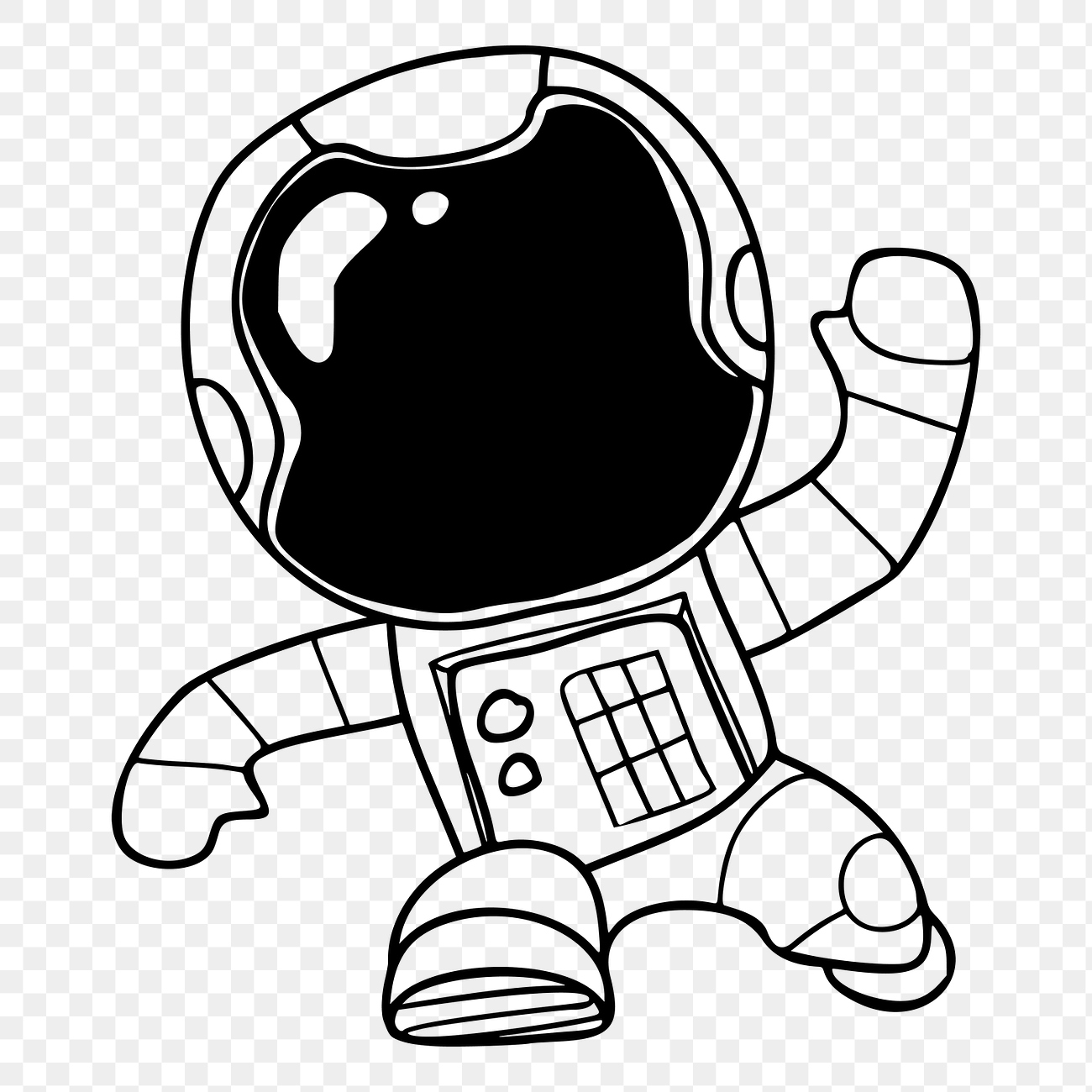 Astronaut png sticker cartoon character