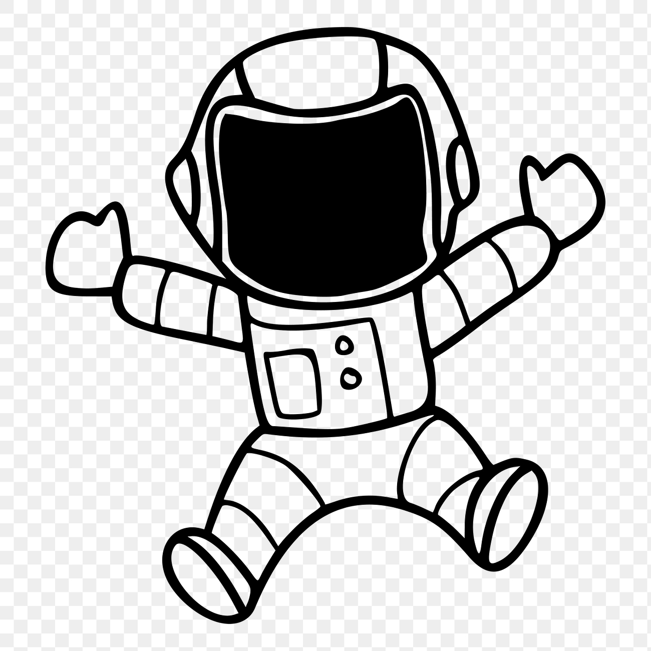 Astronaut png sticker cartoon character