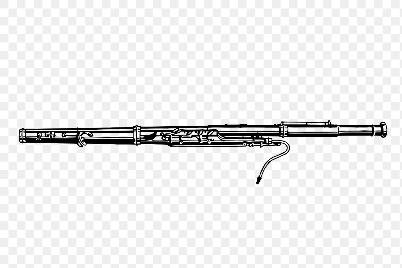 Basson png sticker musical instrument