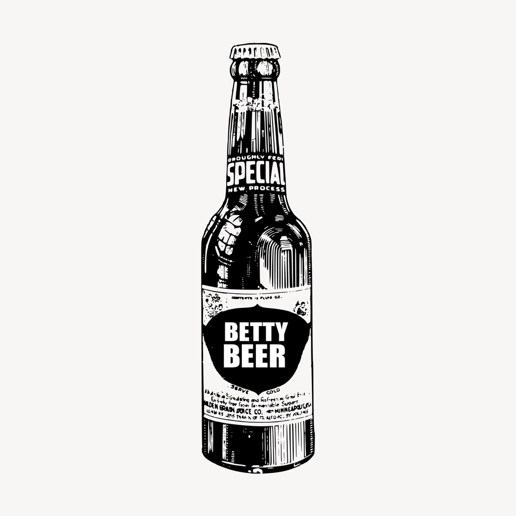 Beer bottle hand drawn clipart