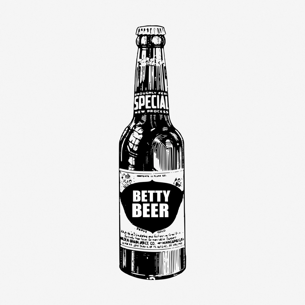 Beer bottle hand drawn illustration