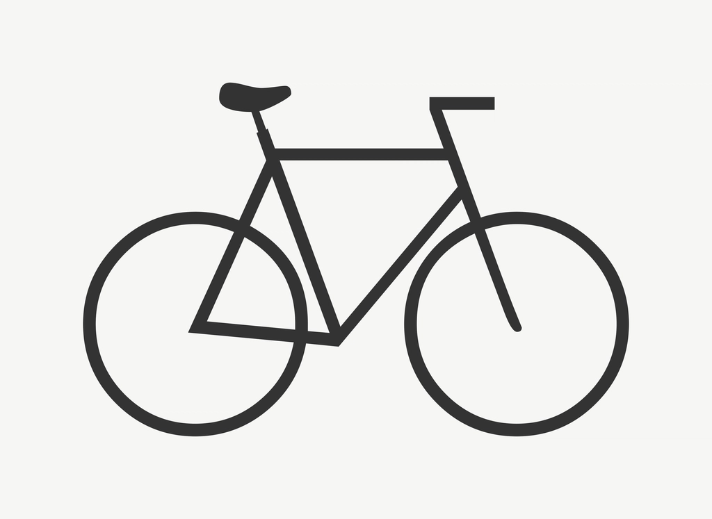 Bicycle line art clipart illustration