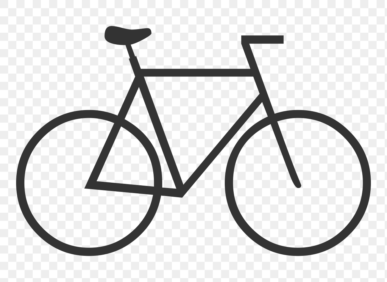 Bicycle line art png clipart