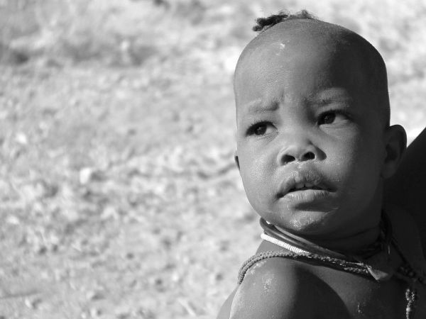 Black and White of Young Child