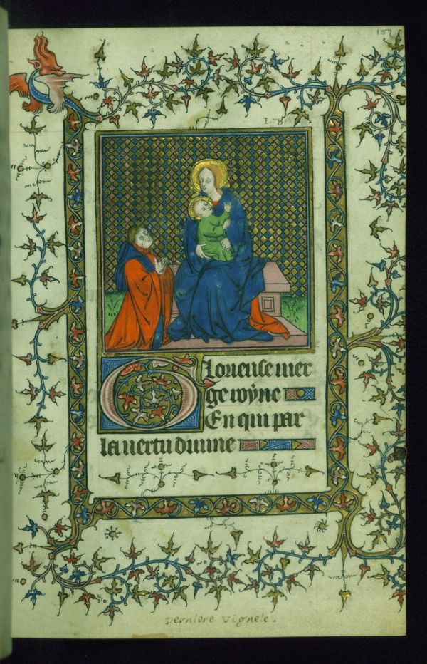 Book of Hours, Marginalia, Walters Manuscript W.99, fol. 157r