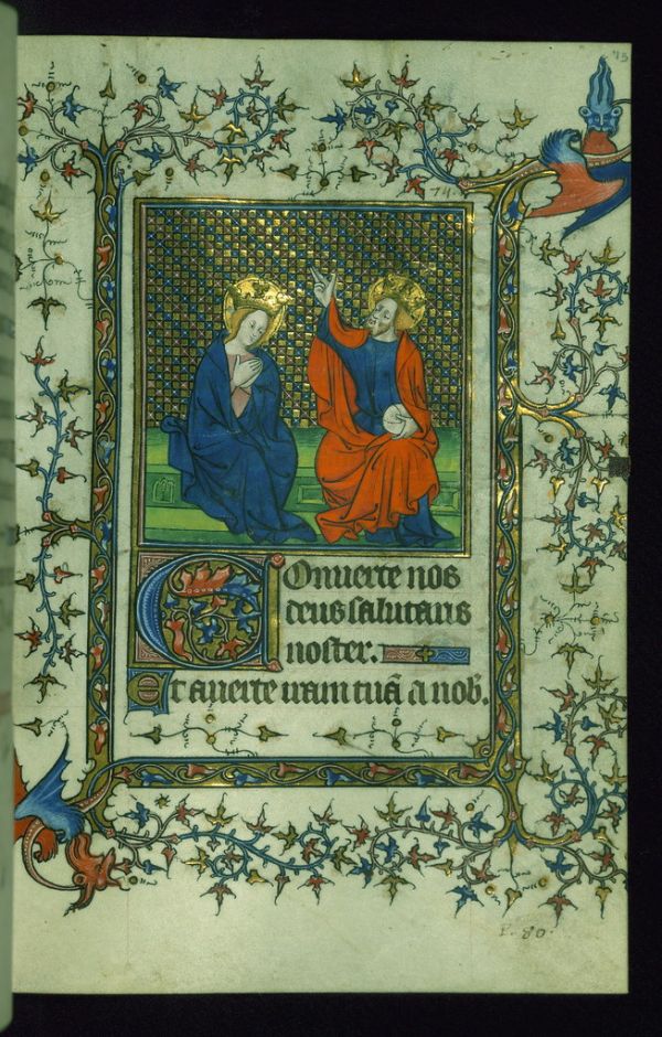 Book of Hours, Marginalia, Walters Manuscript W.99, fol. 73r