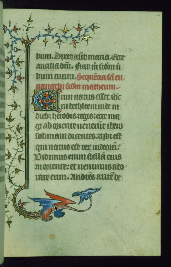 Book of Hours, Marginalia, Walters Manuscript W.99, fol.16r