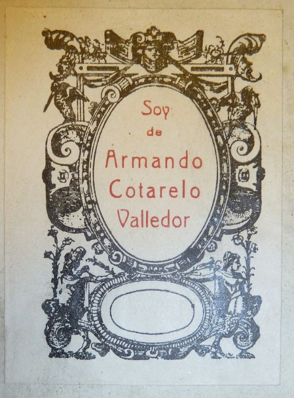 Bookplate of Armando Cotarelo Valledor (1880-1950)