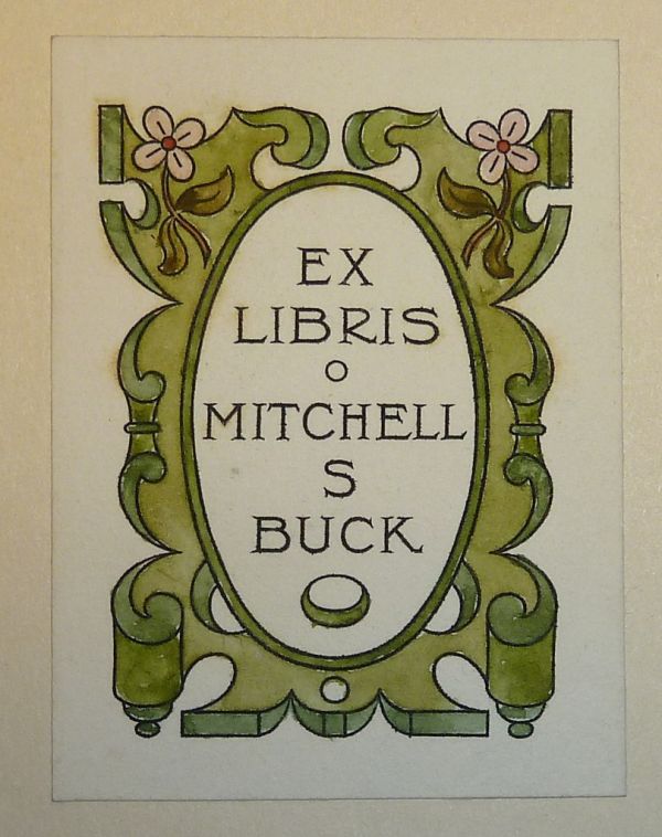 Bookplate of Mitchell S. Buck in his privately printed translation of The Priapeia