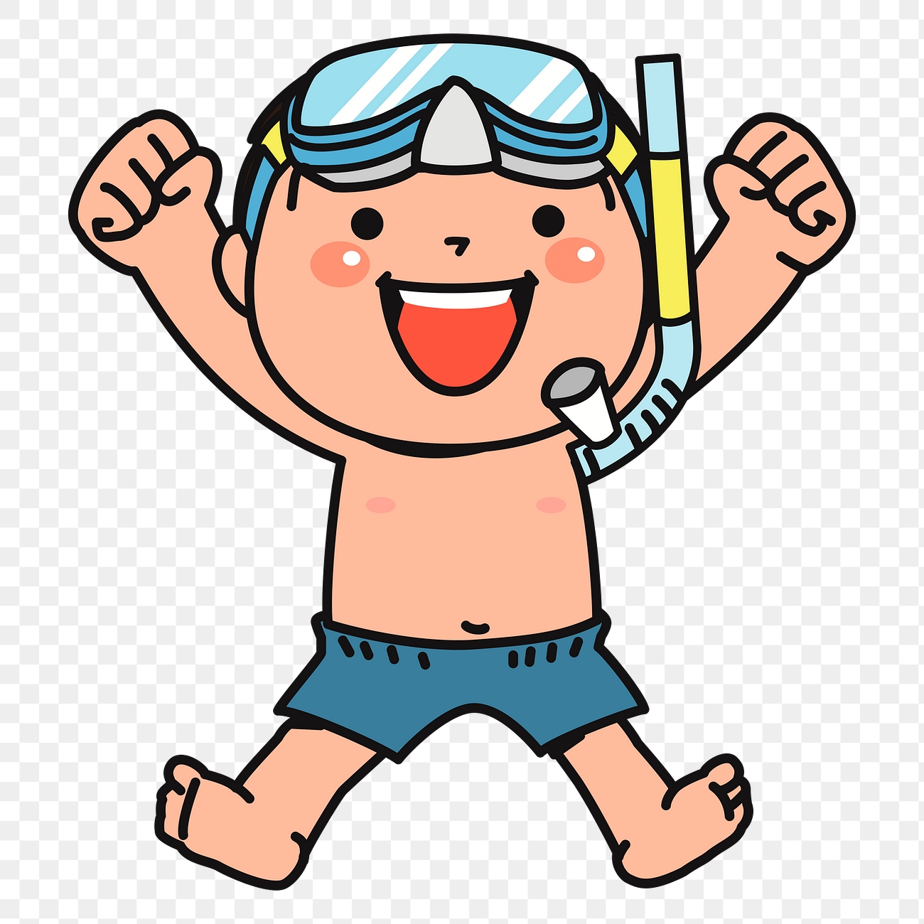 Boy png sticker cartoon character