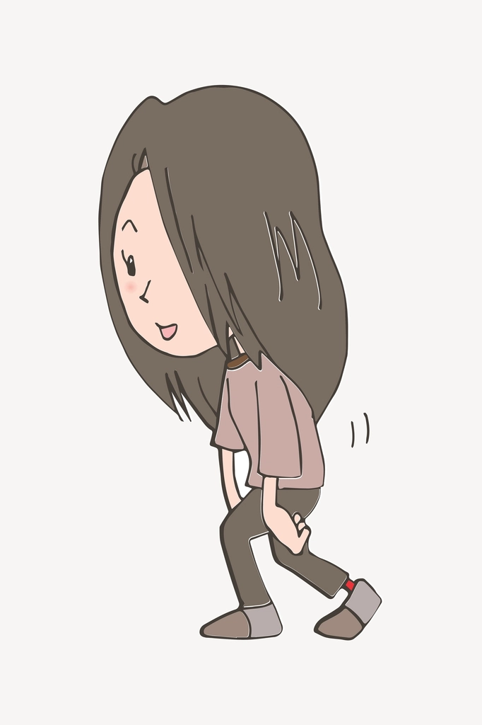 Brunette girl cartoon clipart