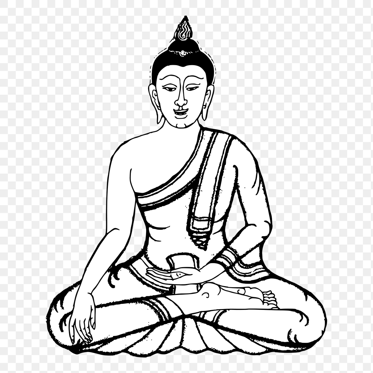 Buddha png illustration, transparent background