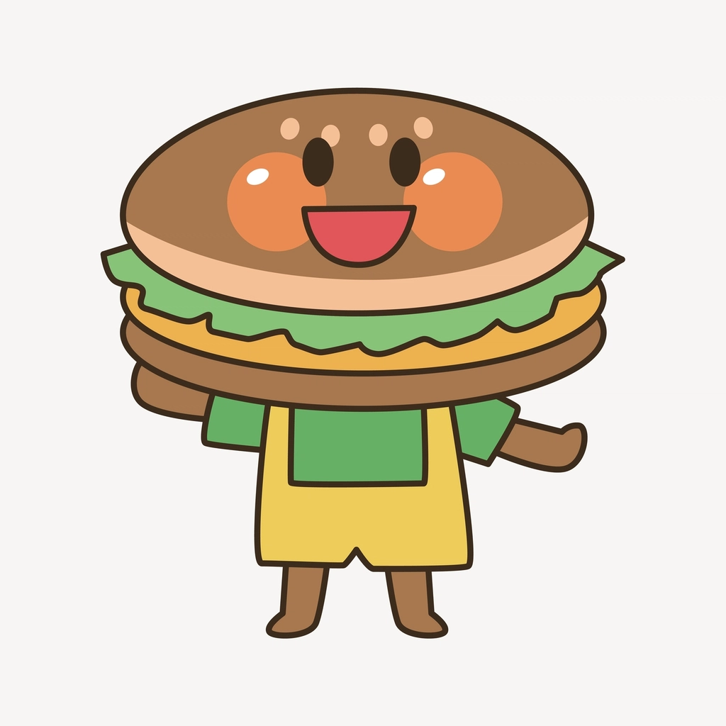 Burger character illustration