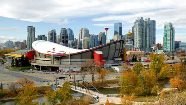 Calgary and Saddledome. Alberta.