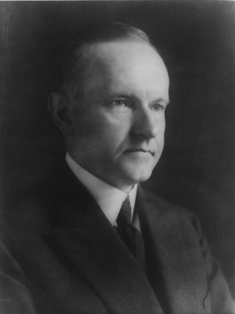 Calvin Coolidge, head-and-shoulders portrait, facing
