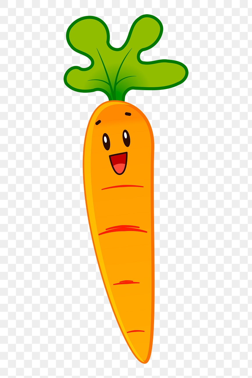 Cartoon carrot png sticker, vegetable